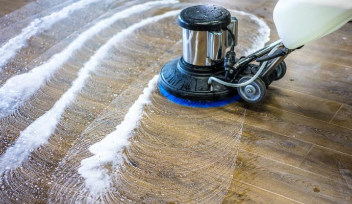 Wood floor cleaning