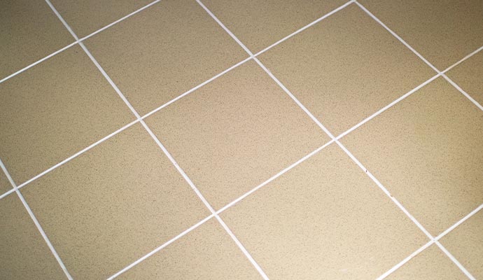 Newly sealed grout