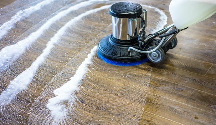 Professional wood floor cleaning service