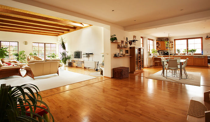 Shiny wooden floor